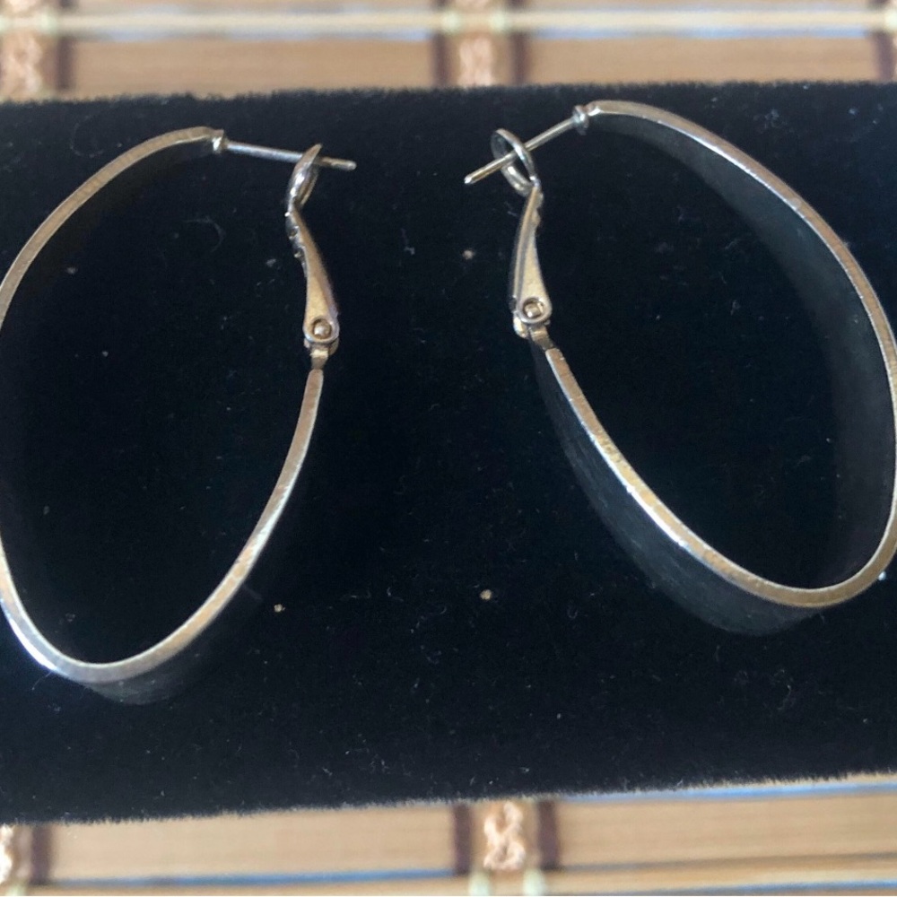 Vintage Triangular Silver Earrings, For Pierced E… - image 5